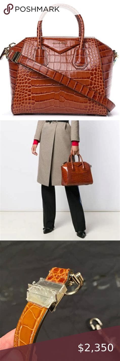 givenchy antigona small crocodile|givenchy small antigona in cognac.